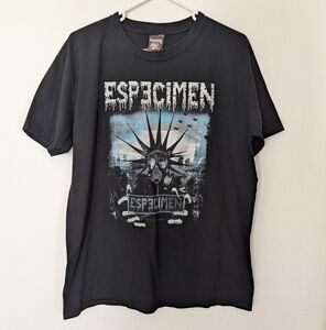 Especimen Mexico Death Metal Band Shirt Mens L Black Pre Owned